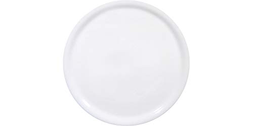 HENDI Plato de pizza redondo, plato para servir pizza, porcelana, motivo: unicolor, apto para el microondas y el lavavajillas, 330 mm, blanco