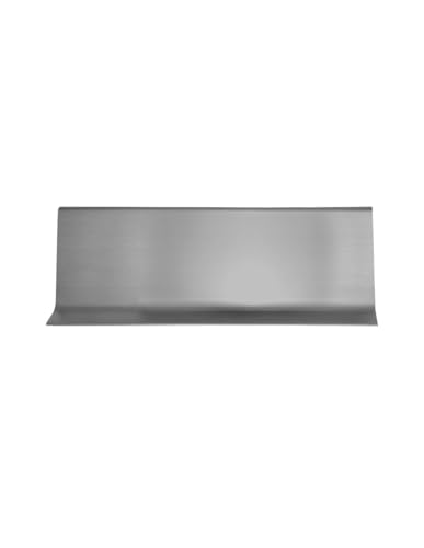 JARDIN202 - Rodapie Aluminio Labio Inferior 2m | Seleccione color y medida | 70mm alt. 2m larg. (Gris-Metalizado)