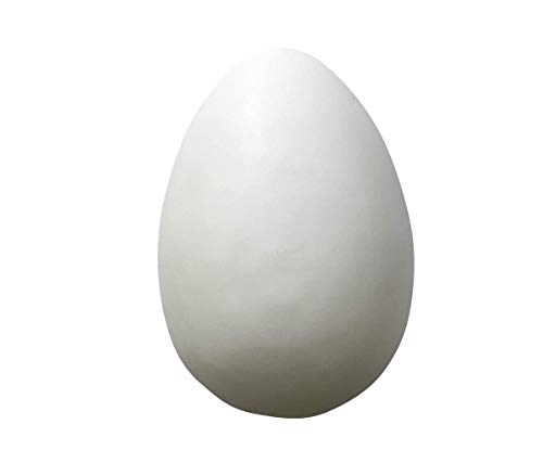 ERRO Huevo de avestruz blanco, 17 cm de avestruz – 16572 – XL – Huevos de Pascua – Huevo de Pascua grande – Réplica de plástico, huevo de Pascua