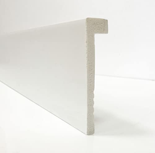 Cubre Zócalo-Rodapié Blanco de PVC hidrófugo, 10cm de alto y 220 de largo
