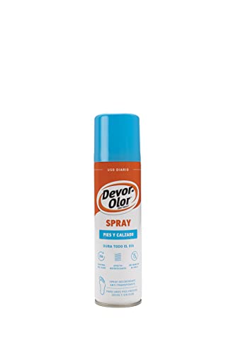 Devor-Olor | Spray pies y Calzado | Protección superior contra el olor y el sudor | Desodorante y antitranspirante para prevenir y eliminar instantáneamente el olor de los pies | 150ml