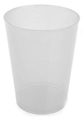 TELEVASO - 100 Unidades - Vaso Sidra 500 ml Reutilizable - Polipropileno (PP) - Color traslúcido - Vaso ecológico Libre de BPA, Ideal para Cerveza, cubatas, Agua