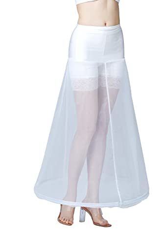 BEAUTELICATE Enaguas Largo Mujer Cancán Crinolina Vintage Petticoat Rockabilly para Vestido Novia Bodas (S,34-36)