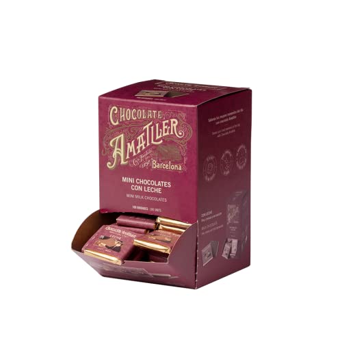 Amatller Caja de Mini Chocolate con Leche Ghana 32% Cacao 5gr. - 100 onzas
