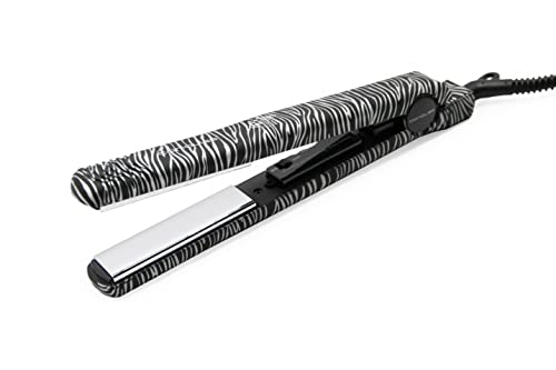 Corioliss C Style | Plancha del Pelo | Tecnología y Placas de Titanio | Plancha Profesional con Control de Temperatura (Zebra Silver Soft Touch)