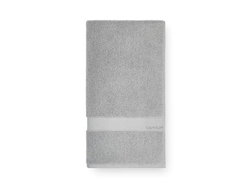 Calvin Klein Toalla de Mano de Color sólido, 1 Pieza, 50 x 100 cm, 100% algodón, 600 g/m², Color Gris