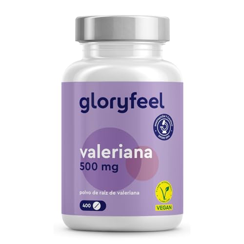 Valeriana 400 Tabletas (+1 año) - 500 mg por Tableta - Relaja y facilita el proceso para conciliar el sueño - Valeriana Forte alta dosificación - 100% vegano y sin aditivos