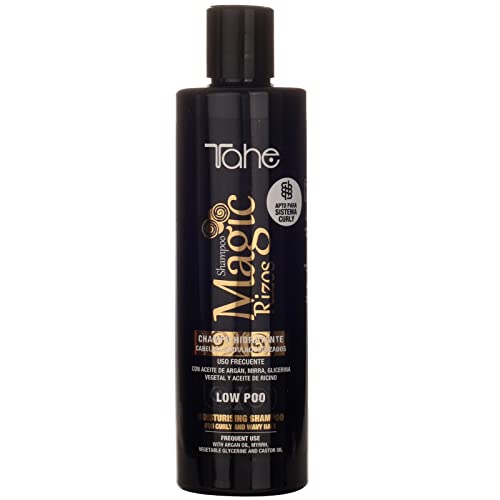 Tahe Magic Rizos Champú Hidratante Low Poo para cabellos rizados y ondulados, apto para Método Curly (300 ml (Paquete de 1))