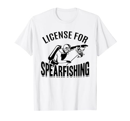 Licencia Para Pesca Submarina - Spearfisherman Funny Spearfishing Camiseta