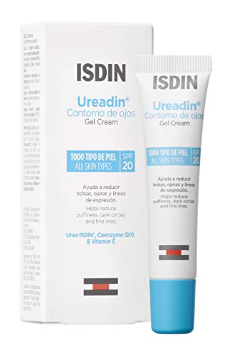 ISDIN Gel Cream Contorno de Ojos SPF 20, Crema Antibolsas Antiojeras y Antiedad con ácido hialurónico, 15ml