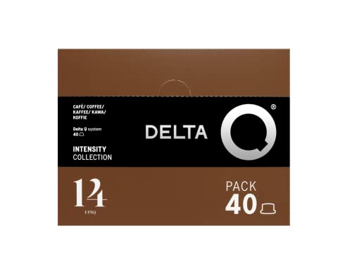 Delta Q - Cápsulas de Café Molido EpiQ - Espresso Intenso con Notas de Nueces Tostadas - Intensidad 14 - Molido Natural - 40 Cápsulas