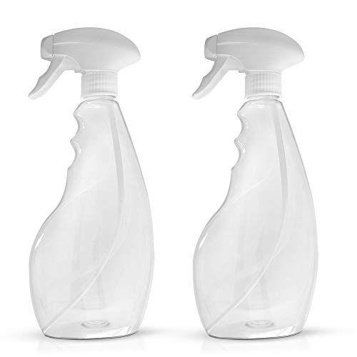 SPRAYZ Pulverizador Agua Botella De Spray Vacias Transparente Gatillo Plastico Grande 500ml (2-Pack)