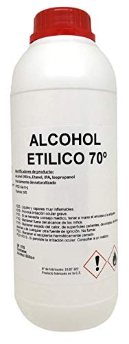 Alcohol Etilico 70º. Etanol 70º. Botella 1 litro.