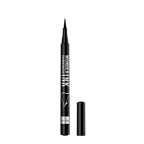 Rimmel London Wonder'Ink Liner Eyeliner Liquido, Negro 001, 1 ml