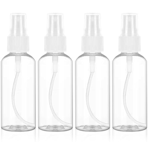 Hanyousheng 4 Piezas Bote Spray, 50ml Spray Botella, Botellas Aerosol Vacío Plástico, Botes Spray Vacios, para Aceites Esenciales, Limpieza, Perfume