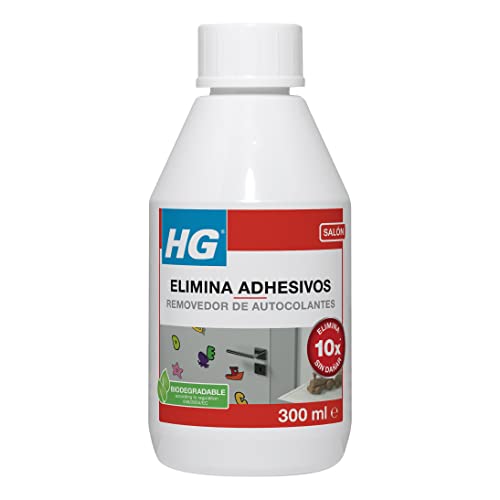 HG Elimina Adhesivos, Eliminador de Residuos y Pegamento, Producto de Limpieza para Eliminar Pegamento, Alquitrán, Grasa y Aceite - 300ml (el empaque puede diferir)