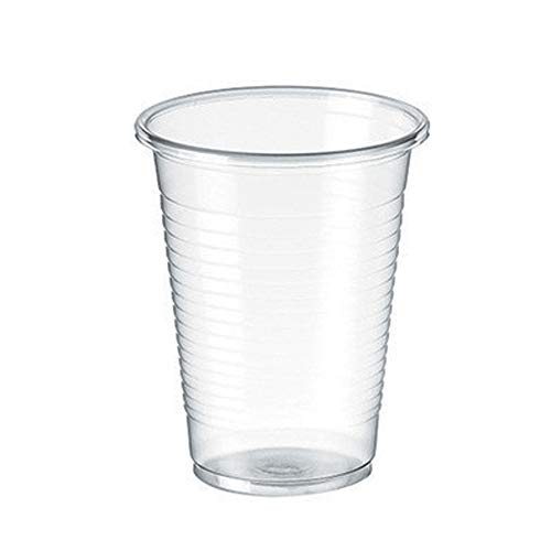 TELEVASO - 3000 uds - Vasos de color transparente, de polipropileno (PP) - Capacidad de 200 ml - Reciclables - Ideal para bebidas frías como agua, refresco, zumos, té helado
