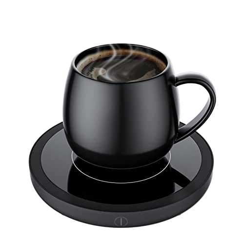 Calentador de Taza de café Calentador de Tazas Inteligente con 3 configuraciones de Temperatura Calentador de Bebidas eléctrico Apagado automático, Calentador de café, té y Leche (sin Taza)