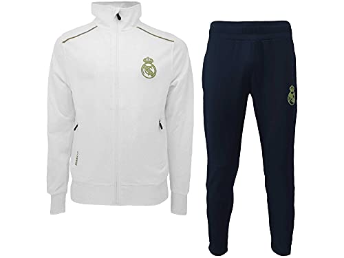 Prendas deportivas Roger's, S.L. - Conjunto deportivo oficial del Real Madrid - Chaqueta + pantalón - Chaqueta y pantalón de los Blancos Original - Talla S