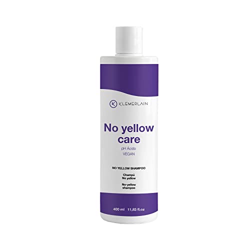 K KLEMERLAIN Champú anti-amarillos. con pigmentos Violetas. Sin sulfatos. Champú Silver - Para cabellos decolorados, grises, rubios y con mechas - 400 ml