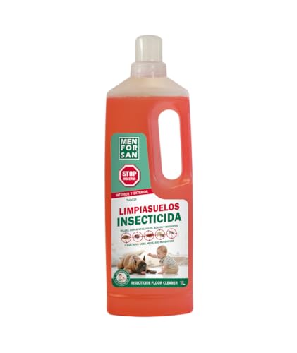 MENFORSAN Total 10, Limpiasuelos Insecticida 1L, Elimina y Protege el Entorno de la Mascota y el Hogar, Para Interior y Exterior