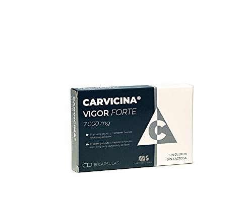 Carvicina Vigor Forte 7.000 mg - 15 capsulas | Maca, tribulus terrestris, Ginseng | Aumento del rendimiento masculino | Potenciador de testosterona
