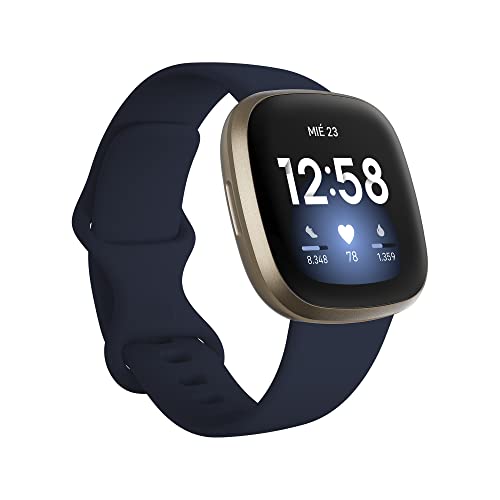 Fitbit Versa 3 - Smartwatch de salud y forma física: con 6 meses de servicio Premium incluidos, GPS integrado, Nivel de recuperación diario y batería de +6 días