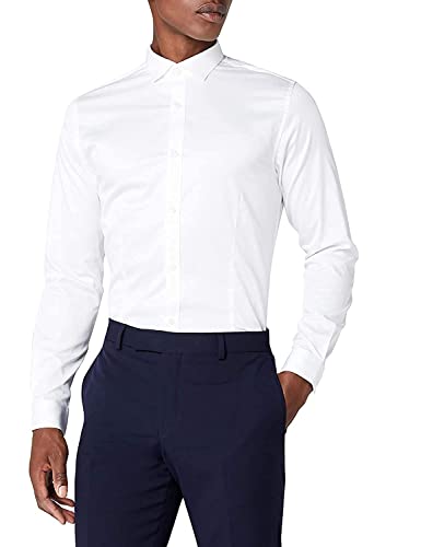 Jack & Jones Jjprparma Shirt L/S Noos Camisa, Blanco, S para Hombre