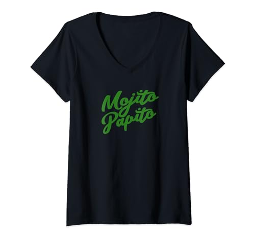 Bebedores de Cóctel Mojito Papito Ron MOJITO DAY Julio 11 Camiseta Cuello V
