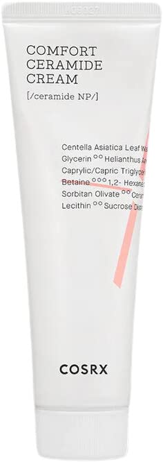 Crema con ceramidas COSRX Balancium Comfort Ceramide Cream, 2,82 oz/80 g | Crema humectante facial calmante y duradera con un 50 % de centella asiática para pieles secas | Acabado mate