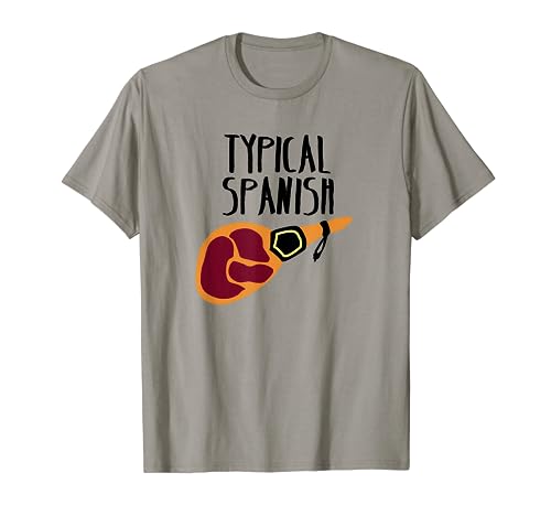 Camiseta típica española con Jamon comida tipico Español Camiseta Camiseta