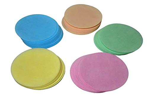 Obleas circulares de colores lisas [25 Hojas] Comestibles de Fécula de PATATA - 180mm diametro