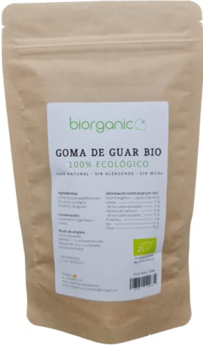 Biorganic Goma de Guar PREMIUM 100g. SIN GLUTEN. Espesante natural. Marca española.