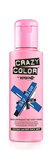 Crazy Color Sky Blue Nº 59 Crema Colorante del Cabello Semi-permanente, 100ml (002249)