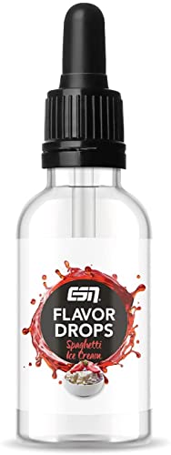 ESN Flavor Drops - Gotas aromáticas sin calorías para refinar el sabor de los alimentos y bebidas - 50ml (Helado de Espagueti)