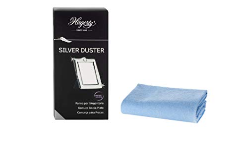 Hagerty Silver Duster Paño limpia plata con protección contra el óxido 55x35cm I Paño de pulir de algodón impregnado I Paño eficaz para limpiar jarrón de plata marco candelabros centro y mas