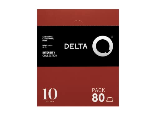 Delta Q - Cápsulas de Café Molido Qalidus - Espresso Intenso con Notas de Caramelo - Intensidad 10 - Molido Natural - 80 Cápsulas