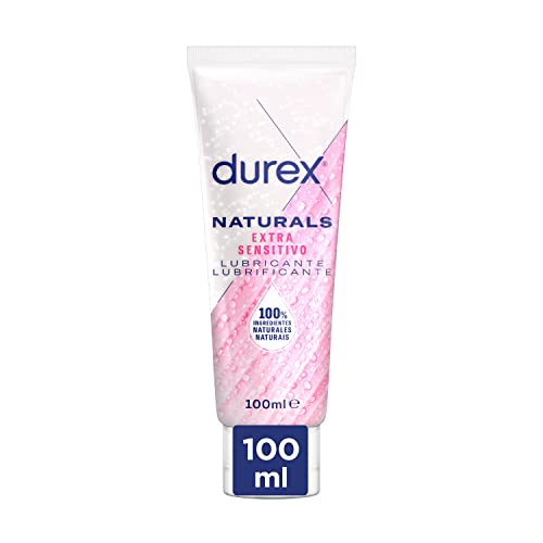 Durex Lubricante Naturals Extra Sensitivo, con ingredientes 100% naturales, 100 ml