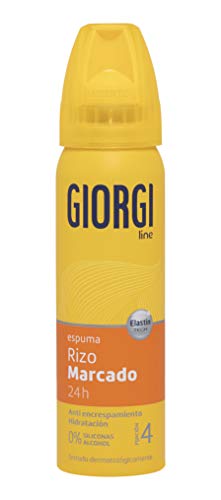 Giorgi Line - Espuma Rizo Marcado 24h, Anti Encrespamiento e Hidratación, 0% Siliconas y Alcohol, Fijación 4 - Formato Viaje, 100 ml