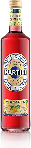 MARTINI Vibrante Aperitivo sin Alcohol con Infusión de Botánicos Superiores, 75cl / 750ml