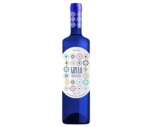 AZZULO Vino Blanco Semidulce Denominación de Origen Campo de Borja, Elaborado 50% Viura y 50% Chardonnay - 75 cl