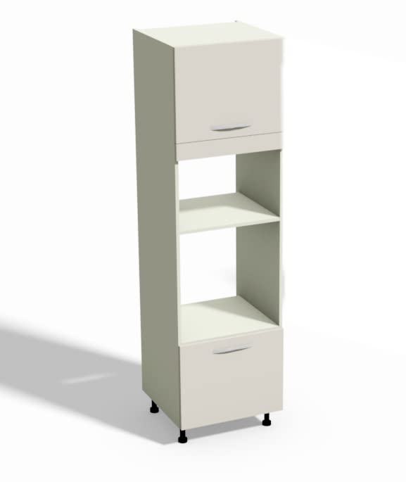 Tosend Mueble para columna horno y microondas para cocina modular, 2 puertas – mod. Quadra - Color blanco mate