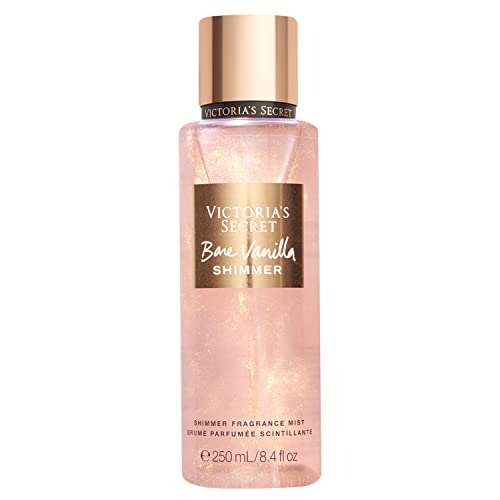 Victoria's Secret Bare Vanilla Shimmer - fragancia en espray (1 unidad, 250 ml, frasco transparente)