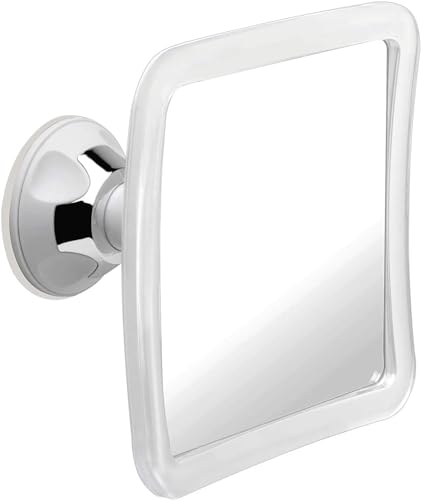 Espejo de Ducha Antivaho - Espejo de Afeitar con Ventosa para Baño - Espejo para el Afeitado Irrompible - Fogless Shower Mirror - 16 x 16 cm