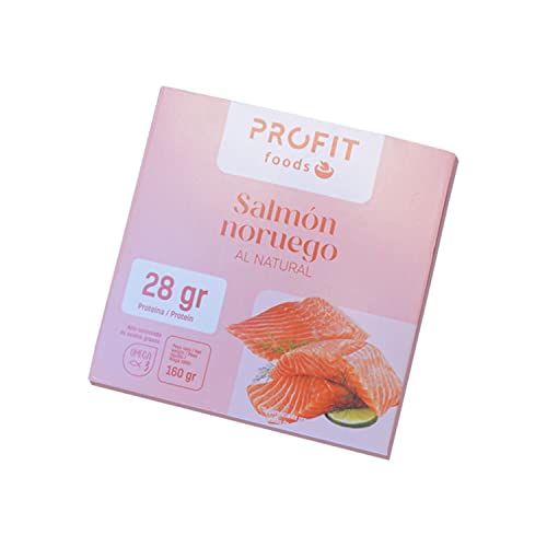 PROFIT - Salmón Noruego al Natural - 160 gr - Potencia tu Salud con Proteínas y Omega-3 (Salmón Noruego)
