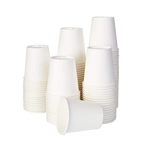 ECO BRO Vasos De Papel Biodegradables Compostables Ecológicos 200 ml Desechables para Agua Bebidas Calientes y fría (100)