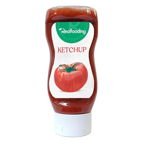REALFOODING - Ketchup Realfooding 340g, Sin Azucares Refinados, Apto para Celíacos, Endulzado con Pasta de Dátil y Rico en Fibra