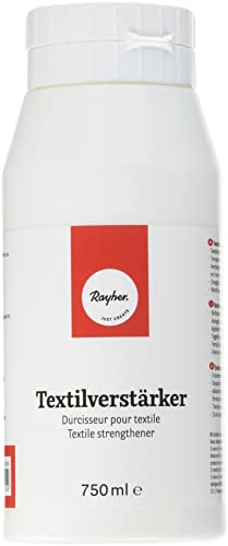 Rayher 34509000 Endurecedor de tejidos, 750 ml Para tela, ropa, lana, papel, cuero y más