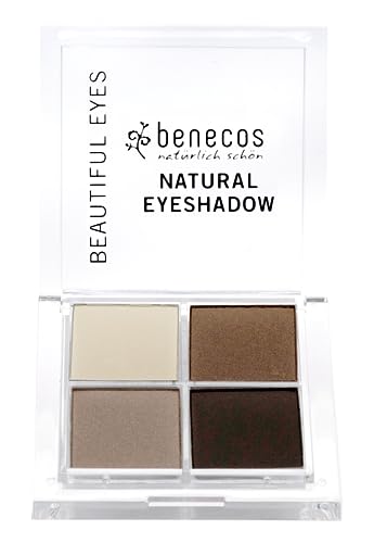 Benecos - natural beauty 91587 - paleta de sombras de ojos quattro - vegano - café y crema