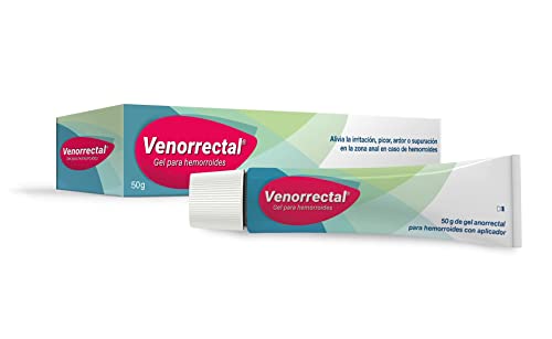 Venorrectal gel para hemorroides con aplicador - Alivio dolor e irritación - Prevención y coadyuvante de hemorroides- 50gr